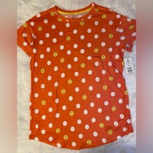 Secret Treasures Smiley Face Nightgown Womens Size S-M Orange Soft‎ Pajama’s